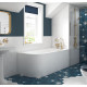 BC Designs Solid Blue Amerina Right Handed Corner Bath with Panel 1650 x 725