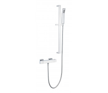 Kartell Pure Option 4 Thermostatic Exposed Bar Shower with Overhead Drencher