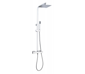 Kartell Pure Option 6 Thermostatic Exposed Bar Shower with Ultra Slim Shower Head