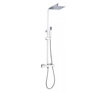 Kartell Pure Option 5 Thermostatic Exposed Bar Shower with Overhead Slim Drencher