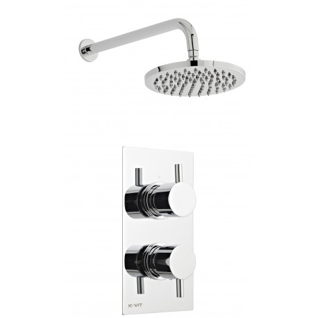 Kartell Option 2 Thermostatic Concealed Shower with Fixed Overhead Drencher