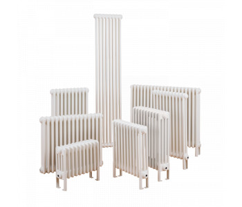 Wyvern Traditional White Horizontal 2 Column Radiator 500mm x 834mm