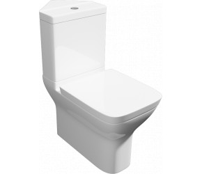 Kartell Project Square Corner Close Couple Toilet With Soft Close Seat