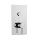 Kartell Plan Chrome Single Round Push Button Concealed Thermostatic Shower Valve