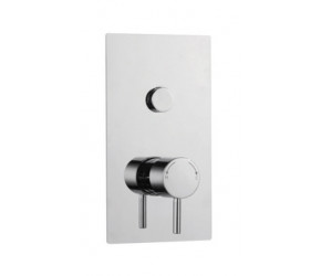 Kartell Plan Chrome Single Round Push Button Concealed Thermostatic Shower Valve