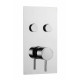 Kartell Plan Chrome Twin Round Push Button Concealed Thermostatic Shower Valve