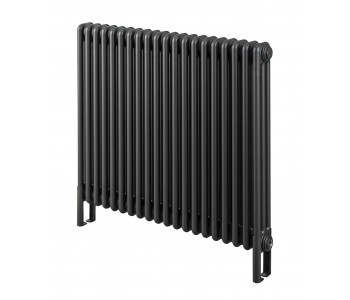 Wyvern Textured Anthracite Horizontal 3 Column Radiator 600mm x 834mm