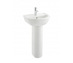 Kartell Milton 45cm 1 Tap Hole Basin and Pedestal