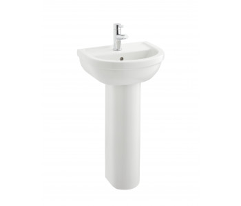 Kartell Milton 45cm 1 Tap Hole Basin and Pedestal