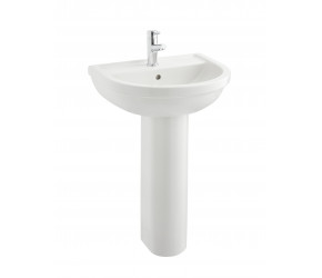 Kartell Milton 55cm 1 Tap Hole Basin and Pedestal