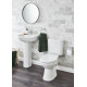 Kartell Milton Four Piece Set With 45cm 1 Tap Hole Basin and Pedestal