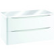 Iona Contour Gloss White Wall Hung Two Drawer Vanity Unit With Counter Top 900mm