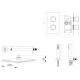 Tailored Square Chrome Concealed Thermostatic 2 Handle 2 Way Shower Kit