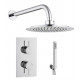 Tailored Round Chrome Concealed Thermostatic 2 Handle 2 Way Shower Kit