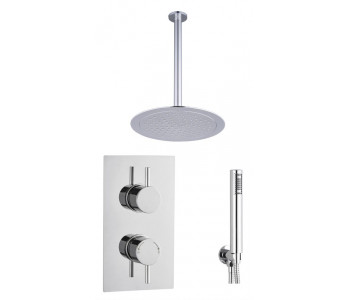 Tailored Chrome Twin Overhead Two Handle Ceiling Kit