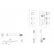 Tailored Chrome Square Concealed Thermostatic 3 Handle 2 Way Shower Kit