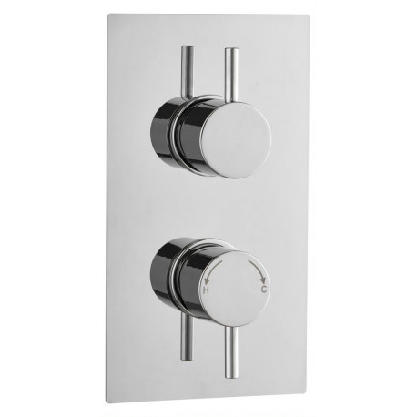 Tailored Round Chrome Concealed Thermostatic 2 Handle 2 Way Shower Valve