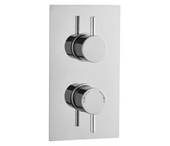 Tailored Round Chrome Concealed Thermostatic 2 Handle 2 Way Shower Valve