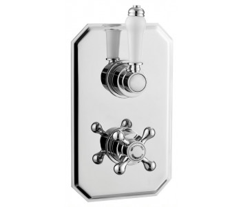 Tailored Tenby Chrome Traditional Concealed 2 handle 1 Way Thermostatic Shower Valve