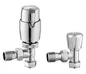 Tailored Chrome Angled TRV Twin Pack