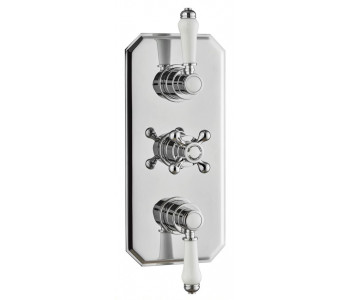 Tailored Tenby Chrome Traditional Triple Concealed Thermostatic Shower Valve
