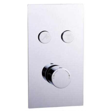 Tailored Thermostatic Round Concealed 2 Outlet Push Button Shower Valve