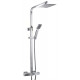 Tailored Plumb Chrome Essential Square Thermostatic Overhead Shower Kit