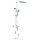 Tailored Plumb Chrome Essentials Square Shower kit with Bath Filler