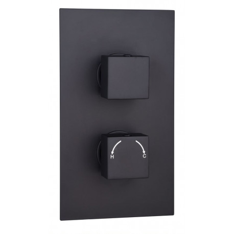 Tailored Orca Chrome Square Concealed Thermostatic 2 Handle 2 Way Shower Valve