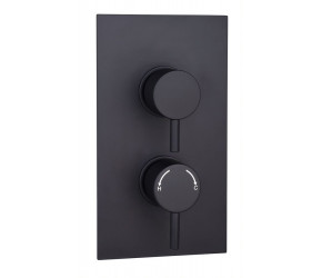 Tailored Orca Chrome Round Concealed Thermostatic 2 Handle 2 Way Shower Valve
