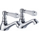 Tailored Tenby Chrome Lever Traditional Ceramic Level Basin Taps
