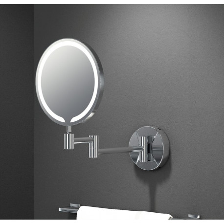Tailored Penny Round LED Make Up Mirror 8" Chrome
