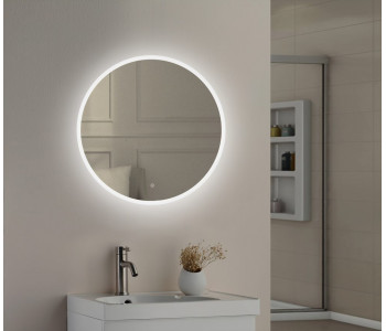 Tailored Lily Slimline LED Round Touch Bathroom Mirror 600mm