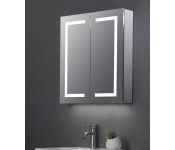 Tailored Max Double Door LED Bathroom Mirror Cabinet 600mm x 700mm