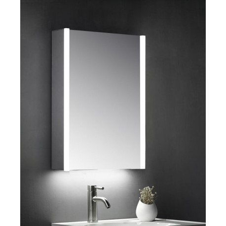 Tailored Eden Single Door Mirror Cabinet LED Side Strips 500mm x 700mm