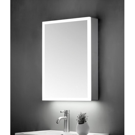 Tailored Ella Single Door Mirror Cabinet LED Surround 500mm x 700mm