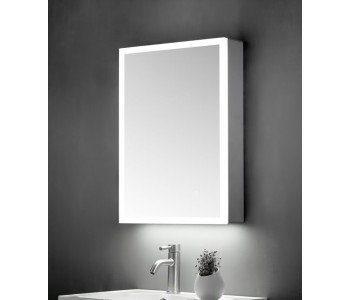 Tailored Ella Single Door Bathroom Mirror Cabinet LED Surround 500mm x 700mm
