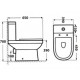 Tailored Florence Close Coupled D Shape Toilet with Seat