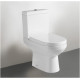 Tailored Florence Close Coupled D Shape Toilet with Seat