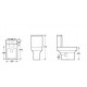 Tailored Braga Close Coupled Square Toilet with Seat