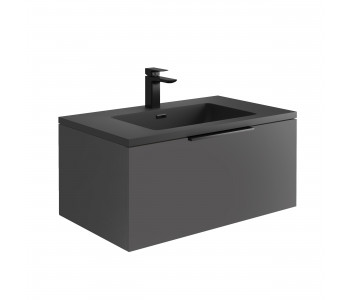 Iona Illumo Matt Grey 800mm LED Wall Hung Vanity Unit