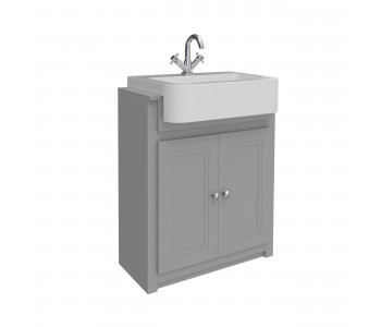 Iona Traditional Stone Grey 660mm Floor Standing Vanity Unit with Basin