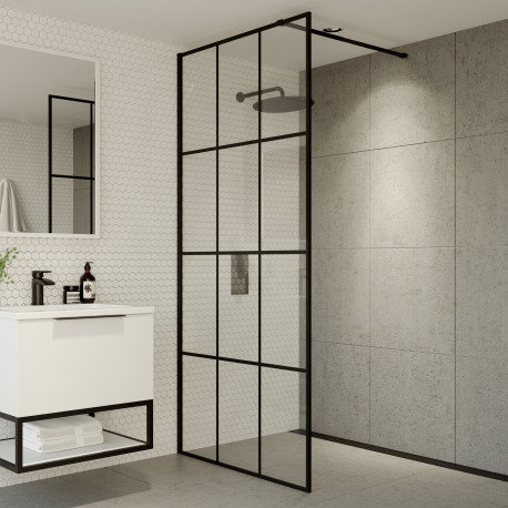 Iona A6 700mm Grid Wetroom Panel