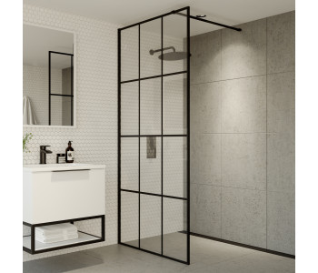 Iona A6 700mm Grid Wetroom Panel