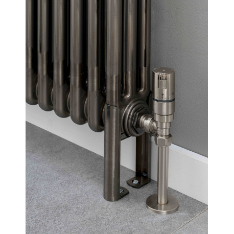 Wyvern Raw Metal Lacquer 3 Column Radiator Feet Pair