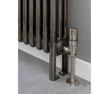 Wyvern Raw Metal Lacquer 3 Column Radiator Feet Pair