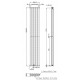 Kartell Aspen Matt Anthracite Vertical Single Panel Designer Radiator 1800mm x 300mm
