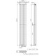 Kartell Aspen White Vertical Double Panel Designer Radiator 1800mm x 300mm