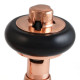 Wyvern Eton Polished Copper Traditional Angled Manual Radiator Valve & Lockshield