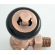 Wyvern Eton Antique Copper Traditional Corner Manual Radiator Valve & Lockshield